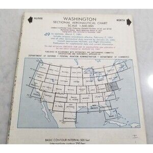 Washington sectional aeronautical chart 1991